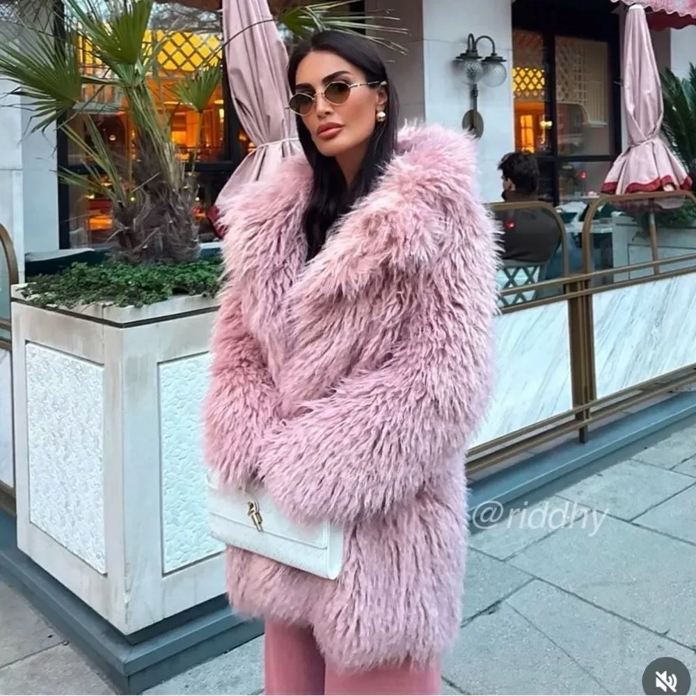 Zara faux fur coat ZW collection